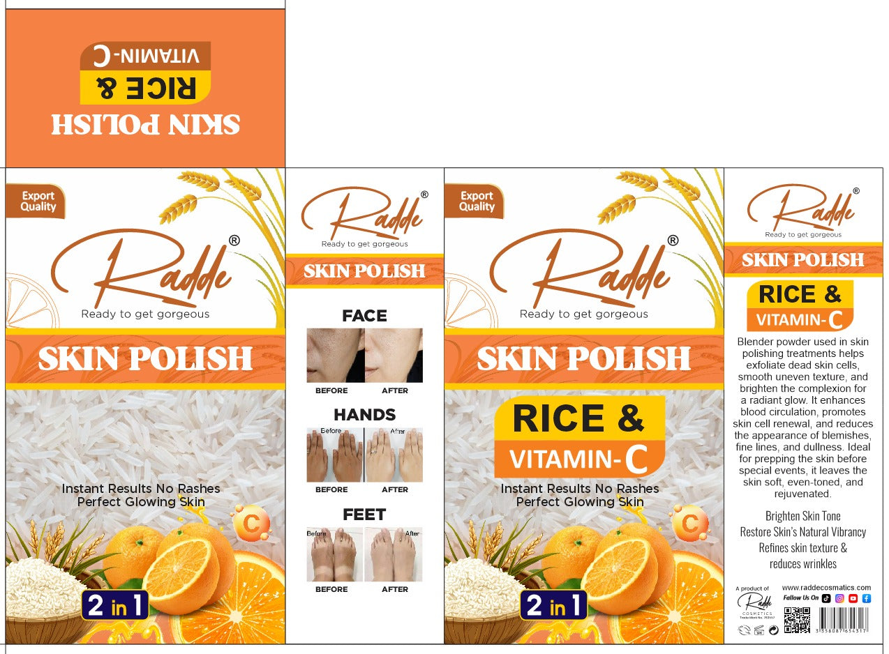 Rice & Vitamin-C Skin Polish 2-in-1 | Glowing & Brightening Skin Scrub